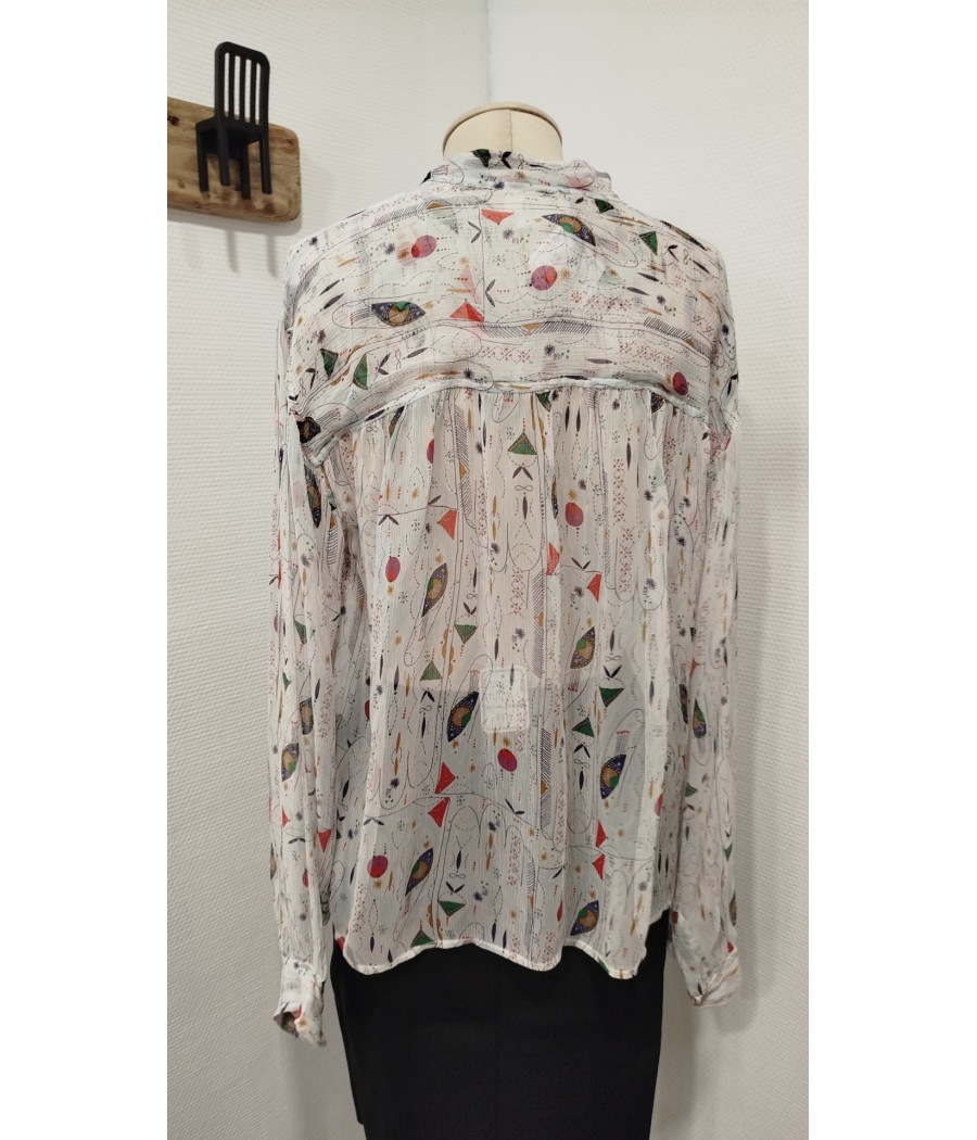 blouse en soie - en seconde main - etoile isabel marant - rougefantomasnoir.com