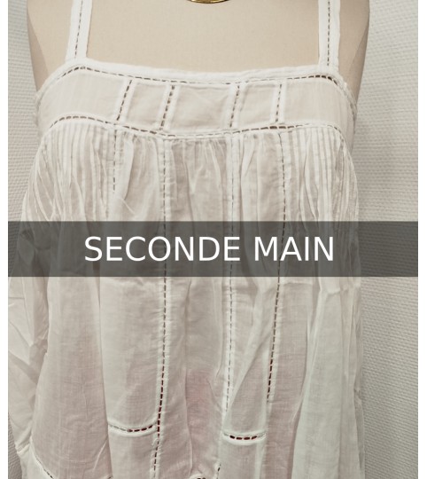 Top blanc en voile de coton en seconde main Etoile Isabel Marant