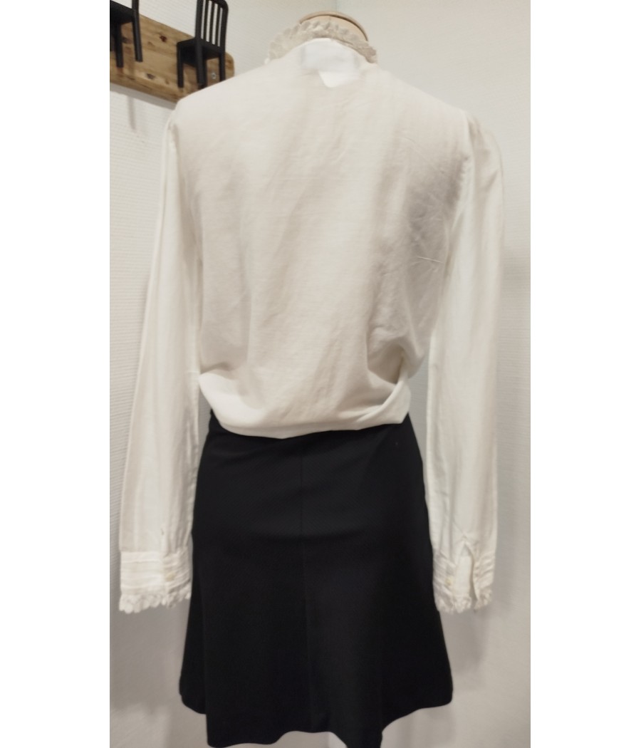chemise - brodée - blanche - en seconde main - marque zadig & voltaire - rougefantomasnoir.com
