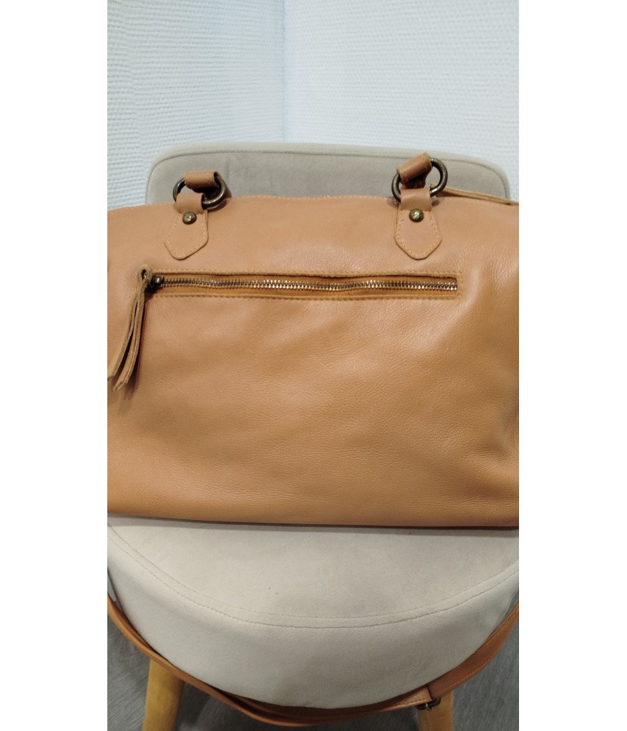 sac porté épaule - strappy cuir - en seconde main - basilic pepper - rougefantomasnoir.com
