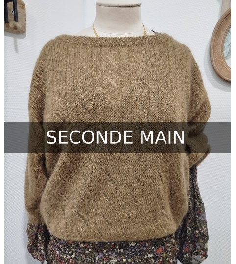Pull maille ajourée en seconde main marque Pomandère
