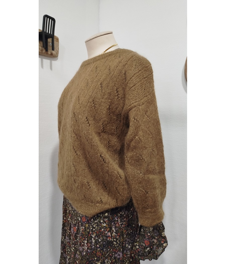 pull - maille ajourée - en seconde main - marque pomandère - rougefantomasnoir.com