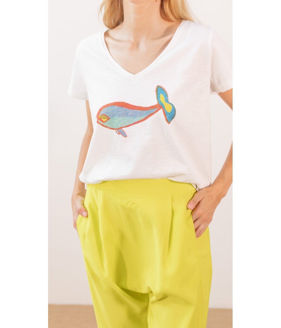 tee shirt - imprimé baleine - pan basico - rougefantomasnoir.com