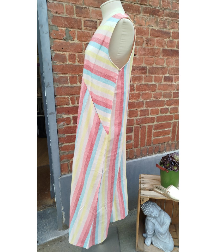 robe longue - à rayures - pan basico - rougefantomasnoir.com