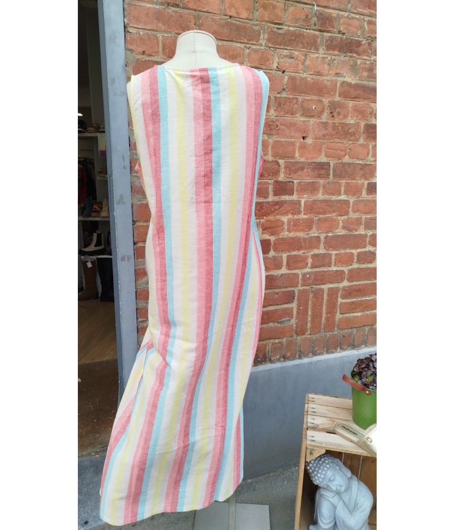 robe longue - à rayures - pan basico - rougefantomasnoir.com