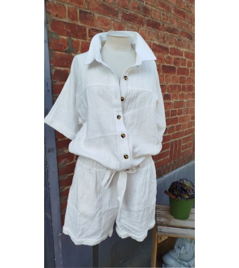 Combishort blanche Azzel Rue Mazarine