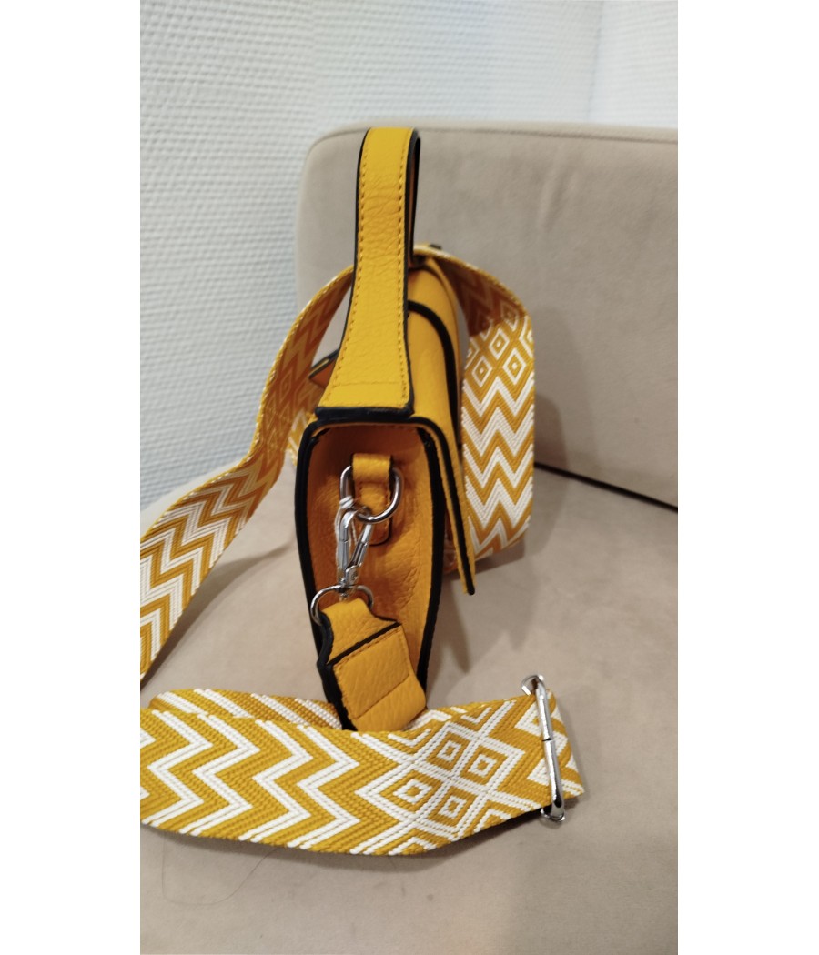 sac - jaune - bandoulière -  amovible - rougefantomasnoir.com