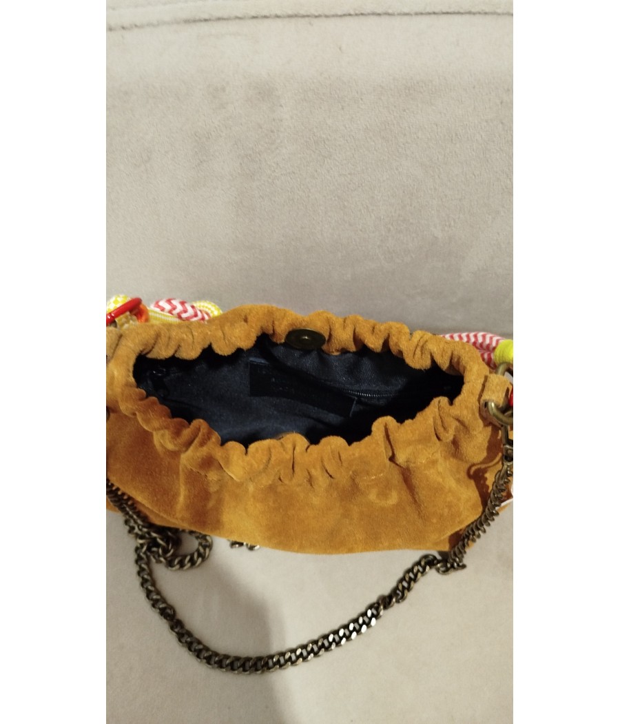 sac - bandoulière - en cuir - suede - plissa - rougefantomasnoir.com