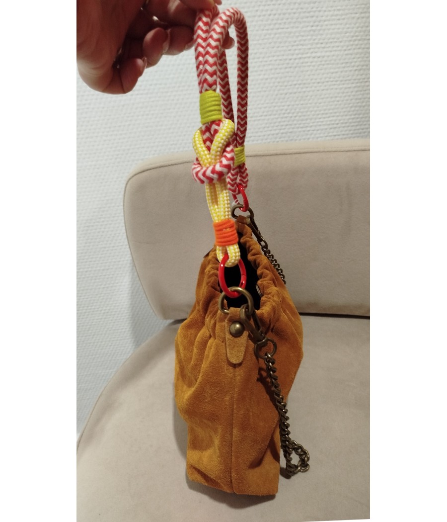 sac - bandoulière - en cuir - suede - plissa - rougefantomasnoir.com