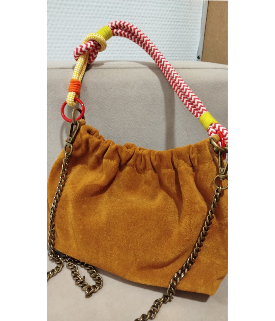 sac - bandoulière - en cuir - suede - plissa - rougefantomasnoir.com