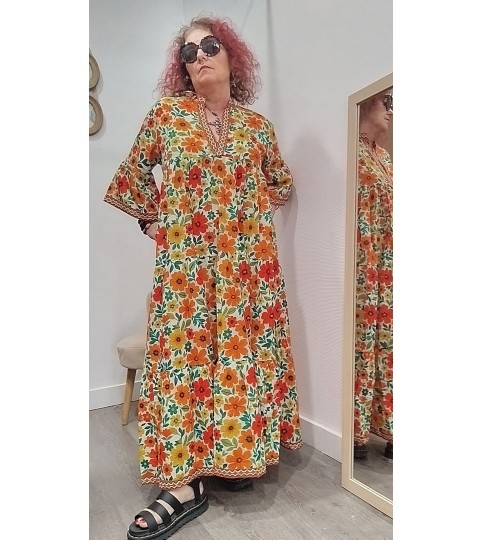 Robe longue bohême à fleurs Orice
