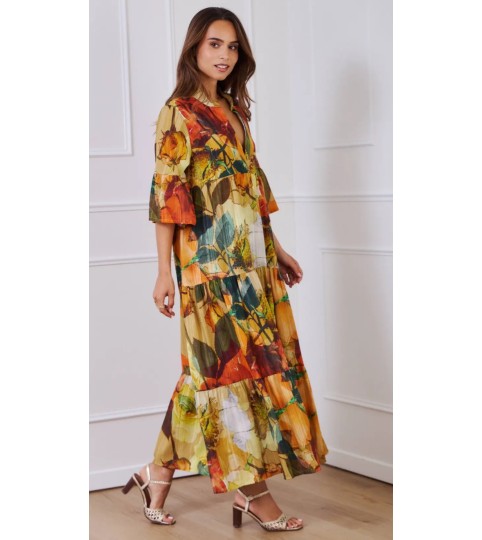 Robe longue bohème en coton Orice