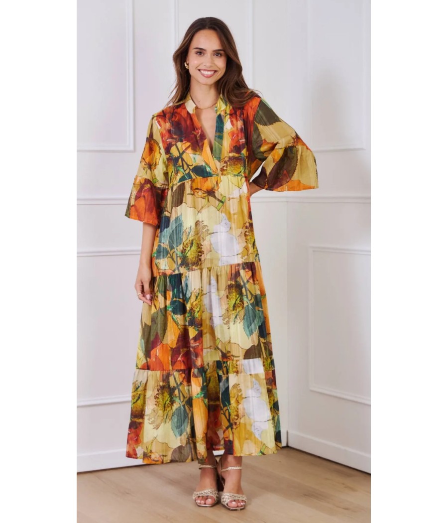 robe - longue - bohème - en - coton - orice - rougefantomasnoir.com