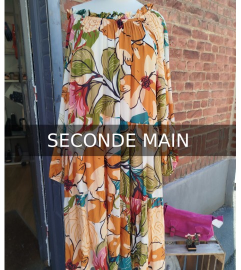 Robe fluide fleuri  en seconde main