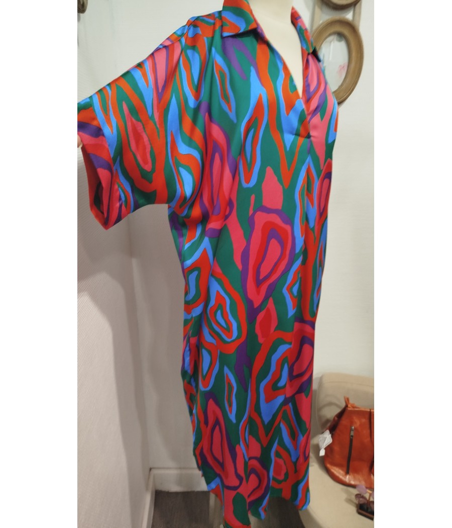 robe - longue - style - caftan - en seconde - main - marque lady lol - rougefantomasnoir.com