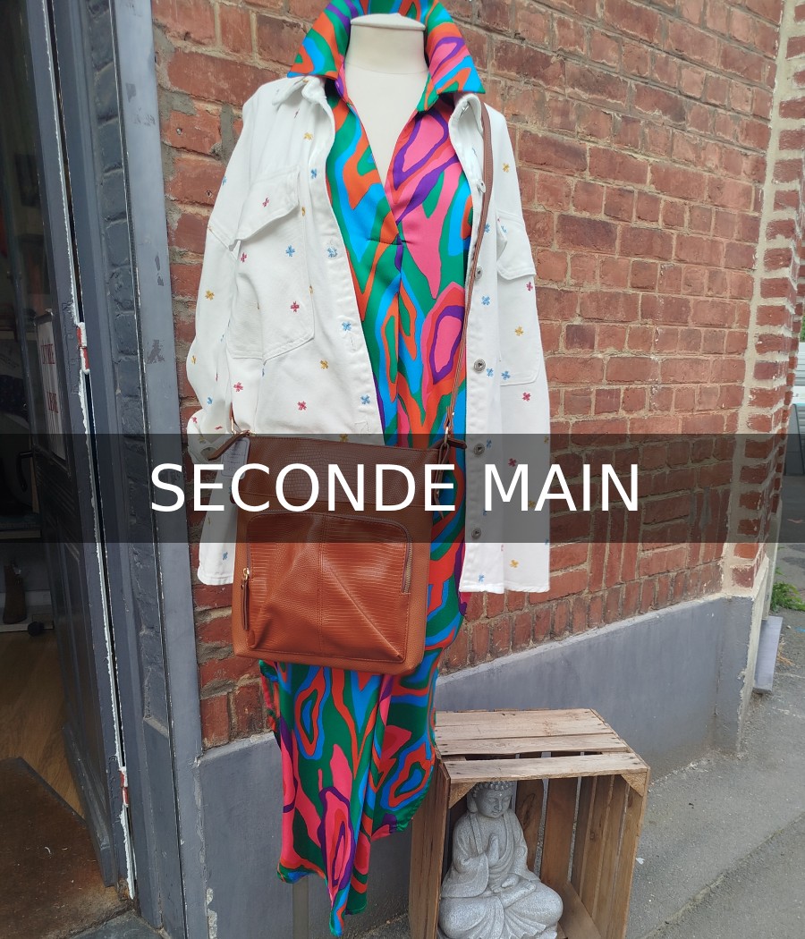 Veste en jean brodée en seconde main Denim Days