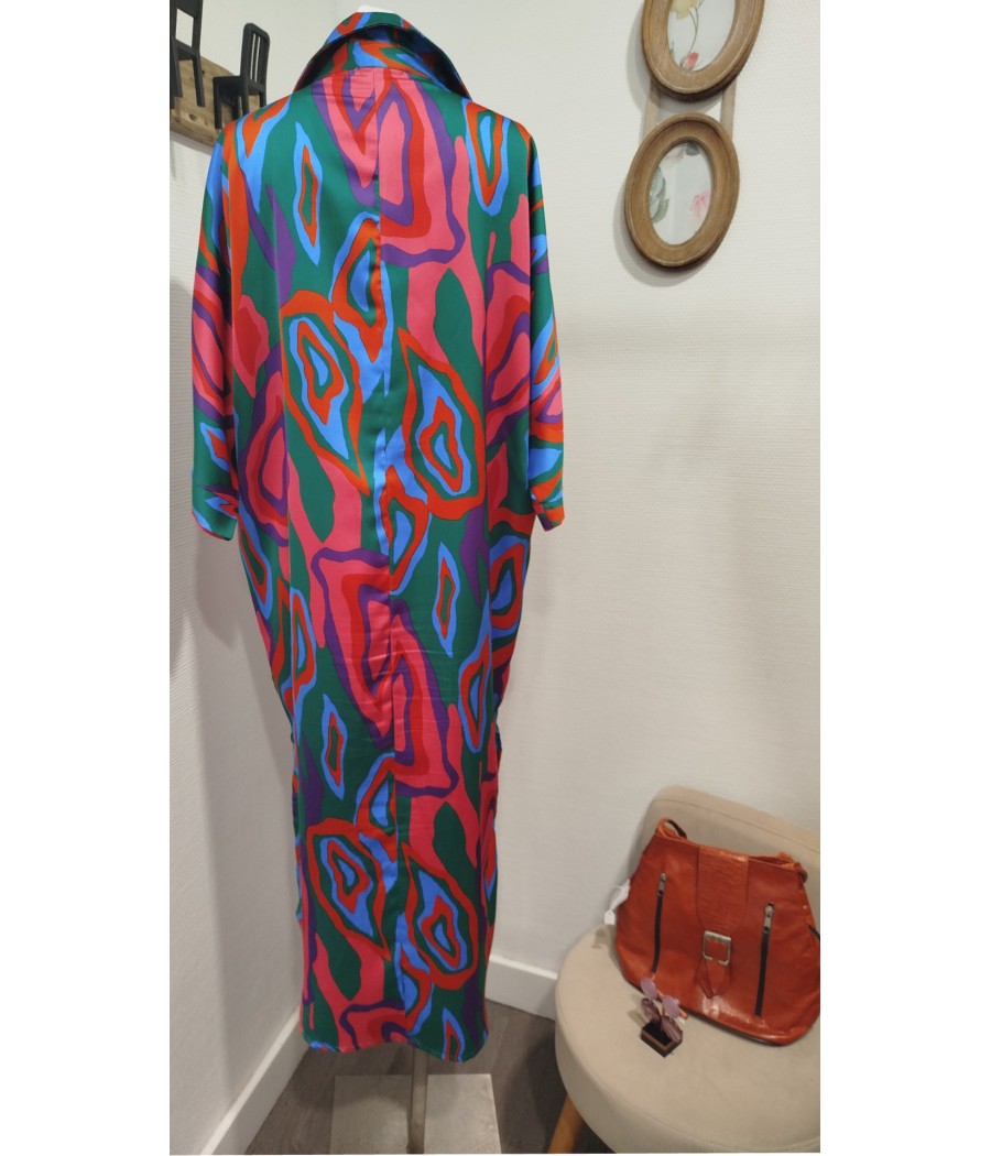 robe - longue - style - caftan - en seconde - main - marque lady lol - rougefantomasnoir.com