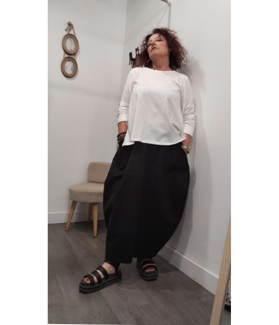 jupe - sweat - avec - poches - wendy trendy - rougefantomasnoir.com