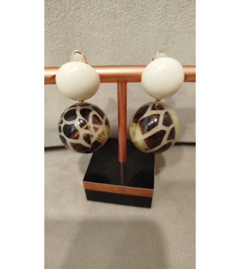 Boucles d'oreilles boules à clips Francine Bramli