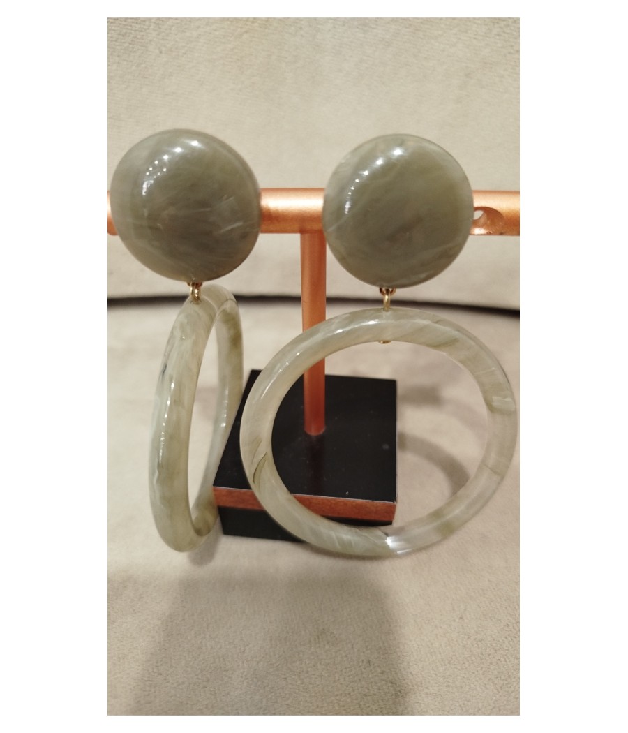 boucles - d' oreilles - créoles - marbré - francine bramli - rougefantomasnoir.com