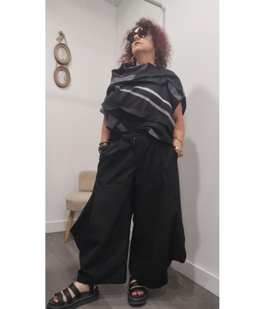 pantalon large taille élastique Wendy Trendy
