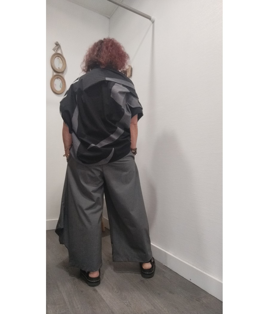 pantalon - large - taille - élastique - wendy trendy - rougefantomasnoir.com