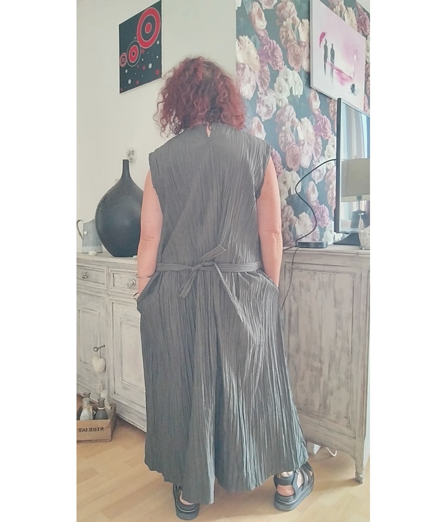 robe - effet - froissée - sans manches - wendy trendy - rougefantomasnoir.com