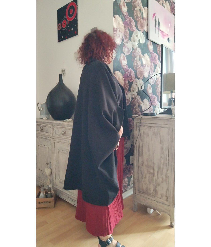 manteau - loose - en matiere - sweat - wendy  trendy - rougefantomasnoir.com