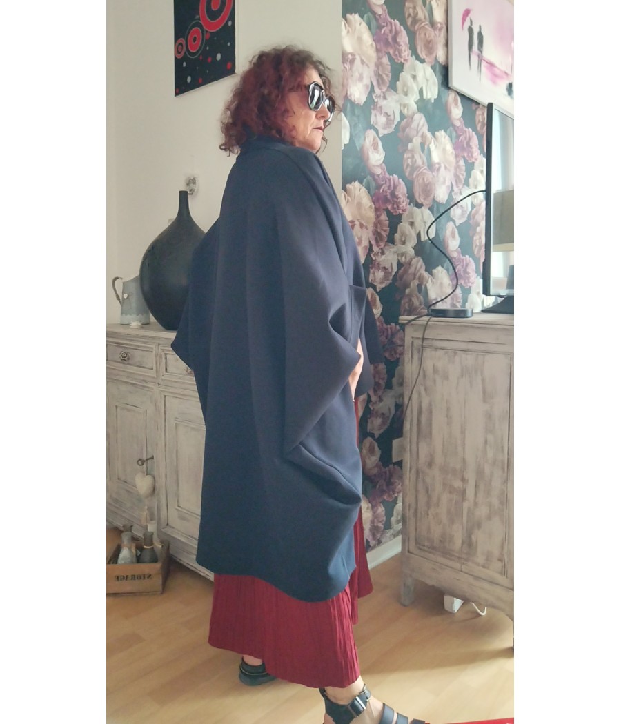 manteau - loose - en matiere - sweat - wendy  trendy - rougefantomasnoir.com