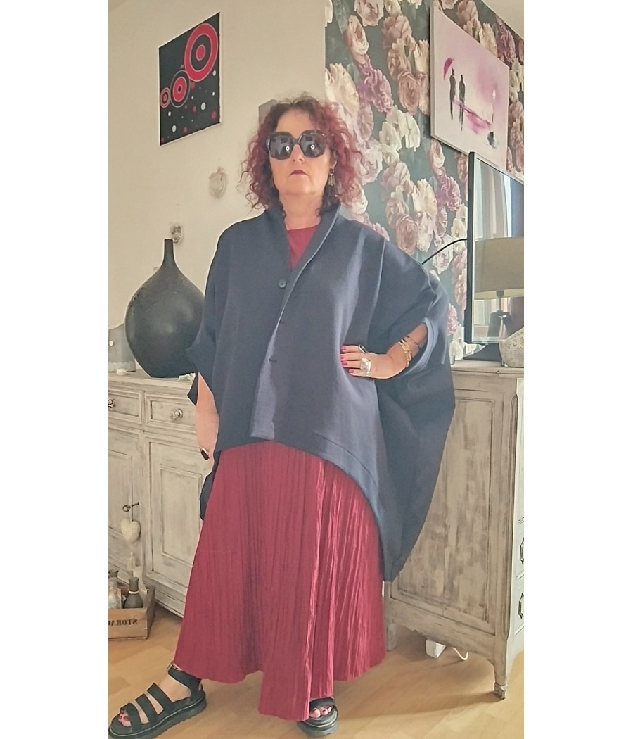 Manteau loose en matiere sweat Wendy Trendy