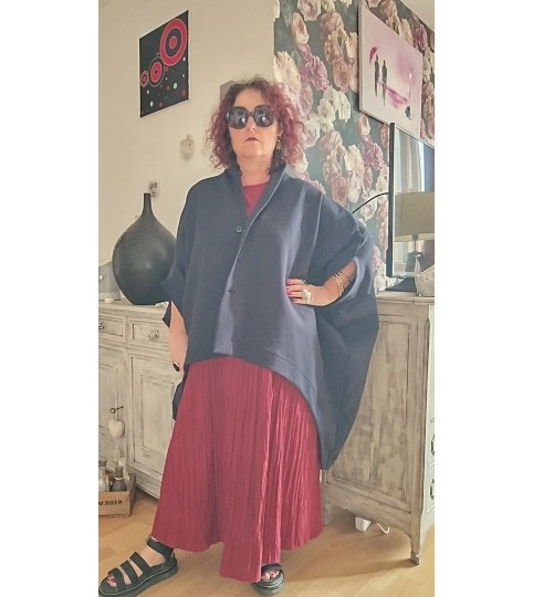 Manteau loose en matiere sweat Wendy Trendy