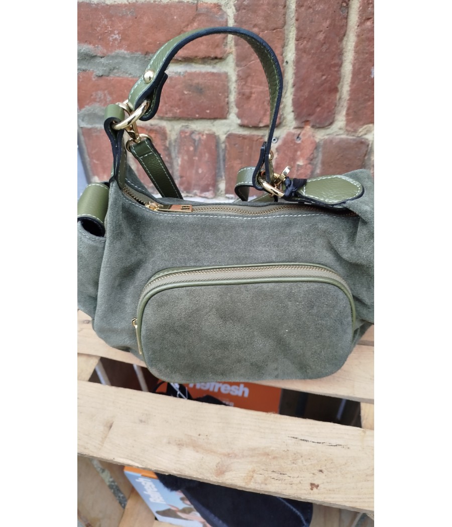 Sac en cuir kaki Marlon Firenze
