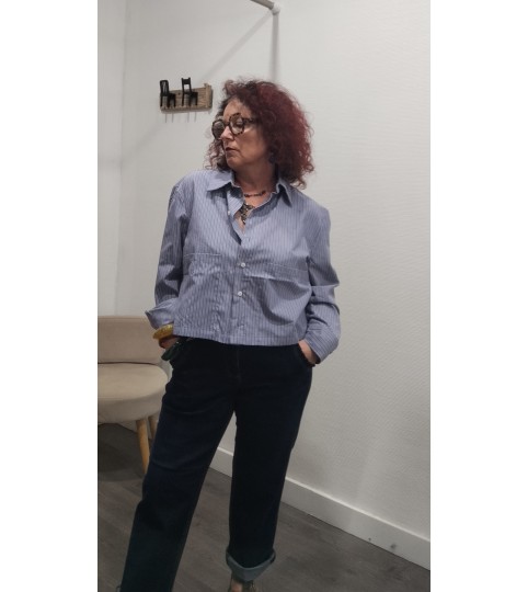 Jean denim foncé poches fantaisies Cream