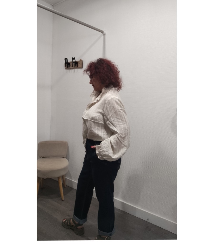 jean - denim - foncé - poches - fantaisies - cream - rougefantomasnoir.com