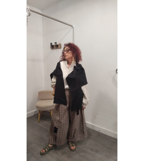 Pantalon à carreaux ample Wendy Trendy