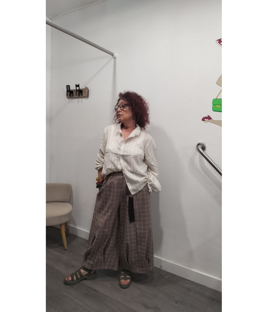 pantalon - a - carreaux - ample - wendy trendy - rougefantomasnoir.com