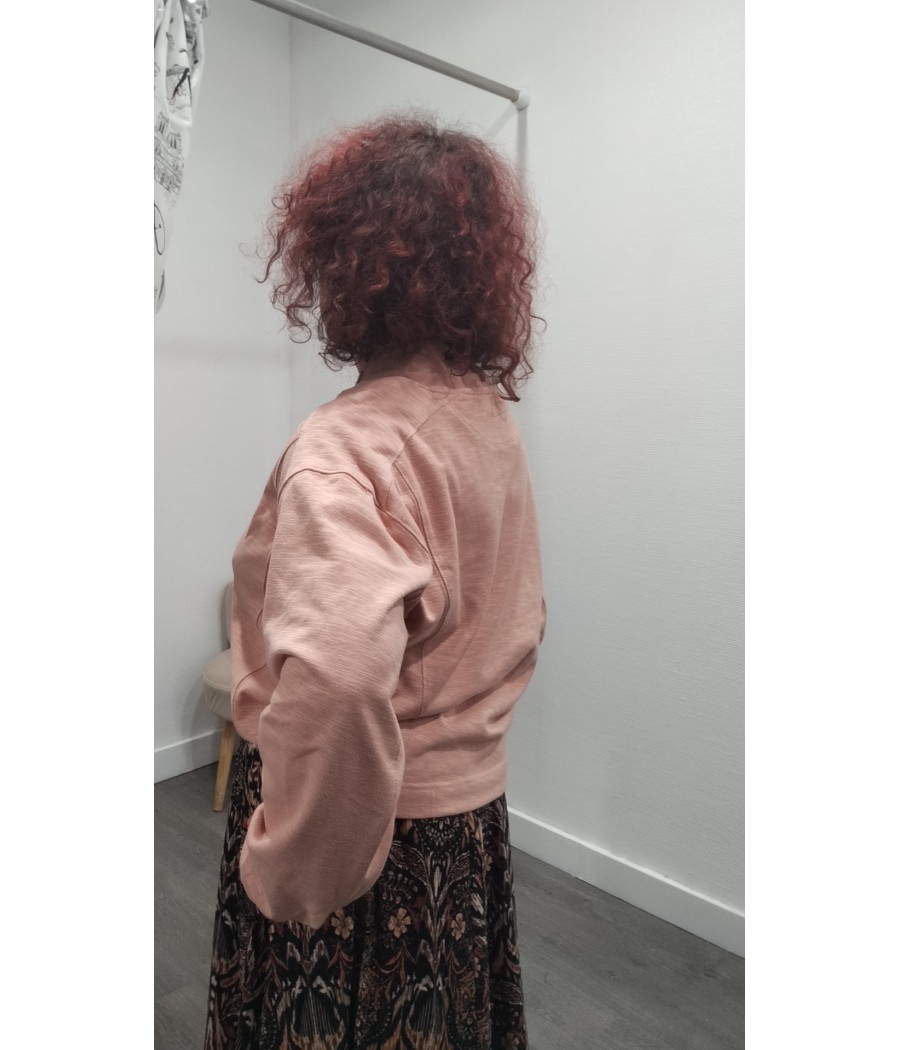sweat - eloine - rose -ample - rue mazarine - rougefantomasnoir.com