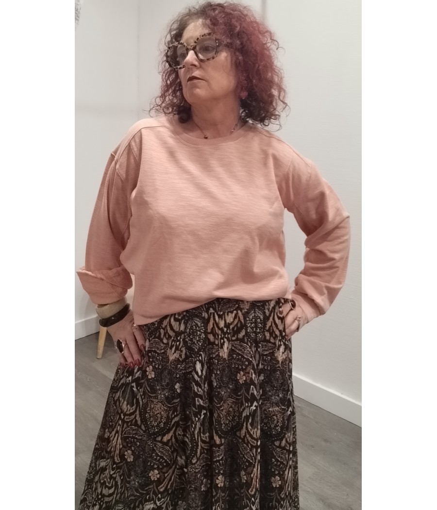 sweat - eloine - rose -ample - rue mazarine - rougefantomasnoir.com sweat - eloine - rose -ample - rue mazarine - rougefantomasnoir.com