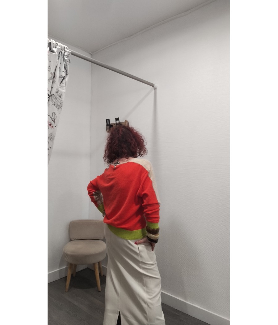 pull - lysea - maille - tricolore - rue mazarine - rougefantomasnoir.com