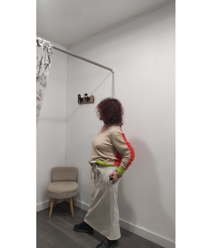 pull - lysea - maille - tricolore - rue mazarine - rougefantomasnoir.com