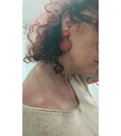 Boucles d'oreilles Salsa terracotta - Francine Bramli