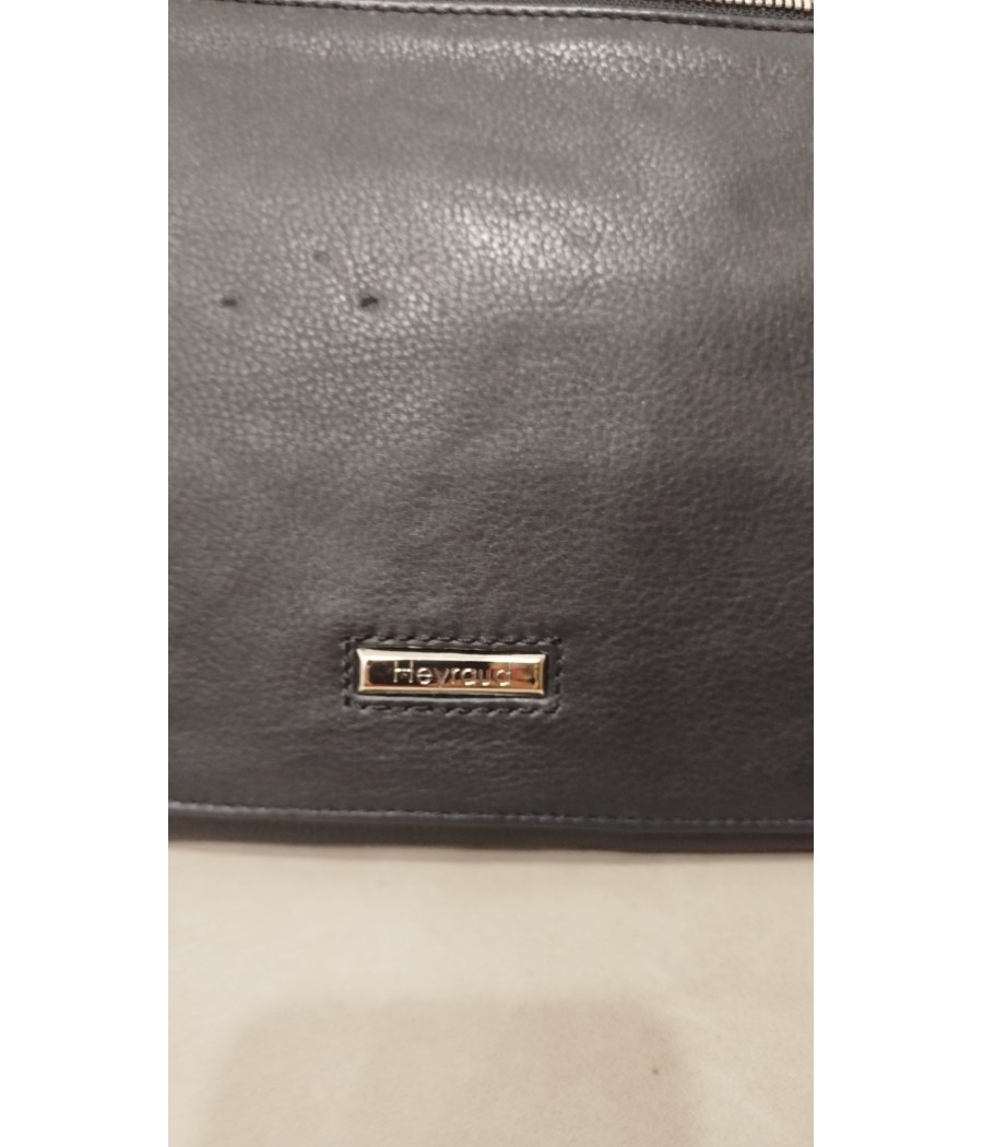 sac - besace - en - cuir - noir - heyraud - seconde main - rougefantomasnoir.com