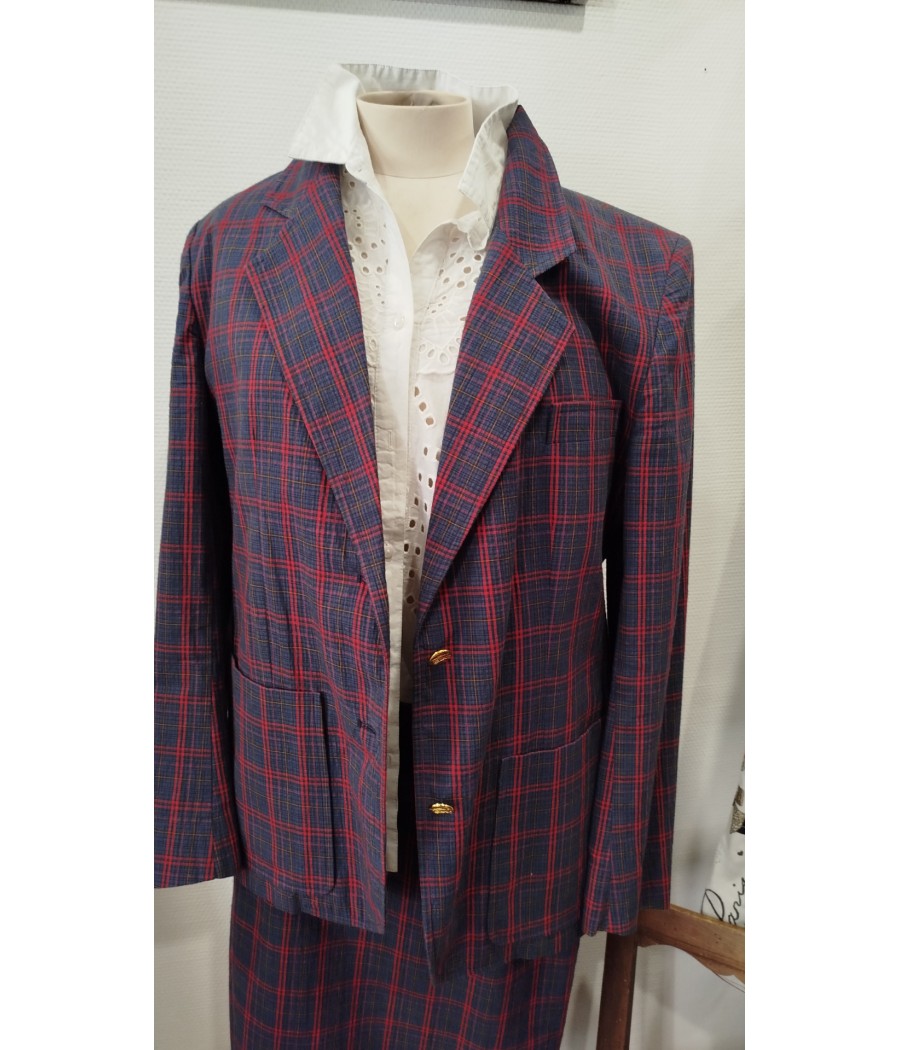 veste - burberry - vintage - tartan - en seconde - main - rougefantomasnoir.com