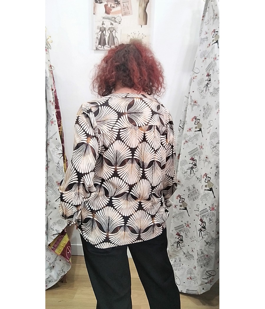 blouse - imprimé - graphique - tiah - cream - rougefantomasnoir.com