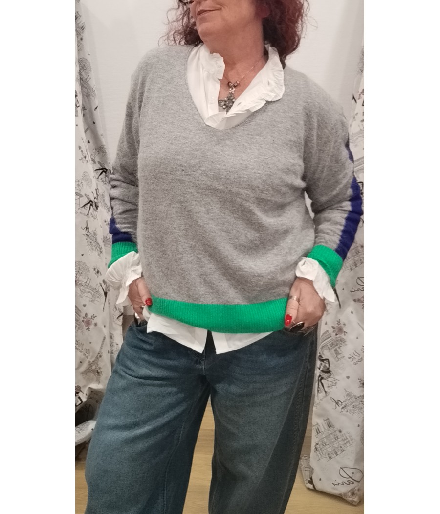 pull - lysea - maille - tricolore - rue - mazarine - rougefantomasnoir.comù pull - lysea - maille - tricolore - rue - mazarine - rougefantomasnoir.comù