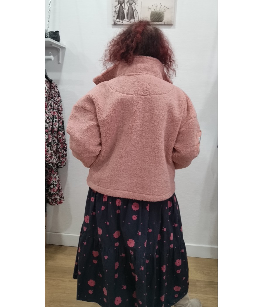 blouson - rose - sweety - rue - mazarine - rougefantomasnoir.com