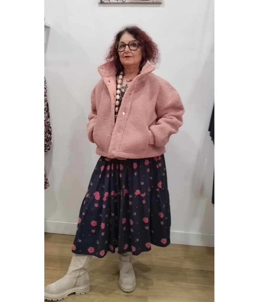 blouson - rose - sweety - rue - mazarine - rougefantomasnoir.com