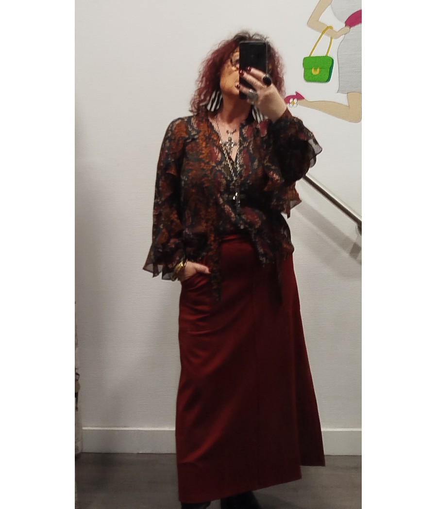 jupe - longue - burgundy - avec - poches - pan - rougefantomasnoir.com
