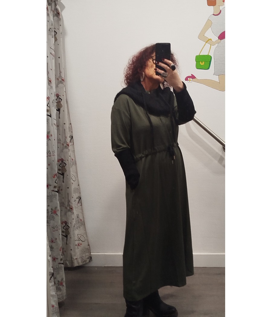 robe - longue - kaki - avec - poches - pan - rougefantomasnoir.com
