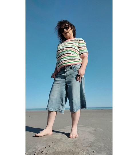 Bermuda Joani Cream – Bermuda jean femme tendance